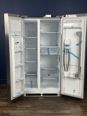 Frigidaire - 36 in. 26 cu. ft. Standard Depth Side-by-Side Refrigerator in Stainless Steel with CrispSeal Crispers