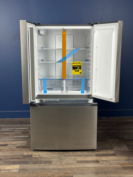 Frigidaire - 35 in. 20 cu. ft. Counter-Depth French Door Refrigerator in Stainless Steel Look with CrispSeal Crispers