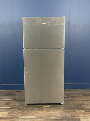 Whirlpool - 30 in. 18.3 cu. ft. Top Freezer Refrigerator Built-In and Standard in Monochromatic Stainless Steel