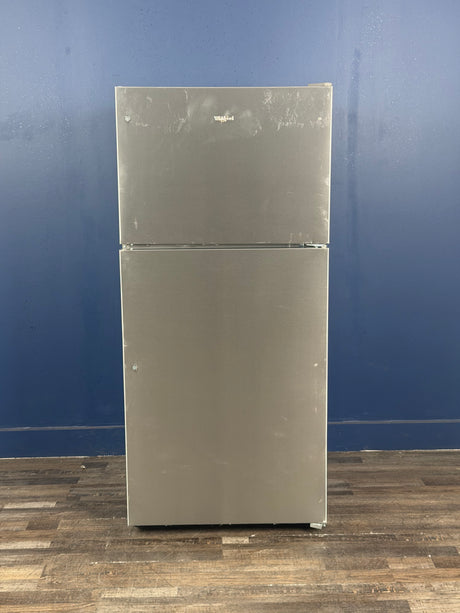 Whirlpool - 30 in. 18.3 cu. ft. Top Freezer Refrigerator Built-In and Standard in Monochromatic Stainless Steel