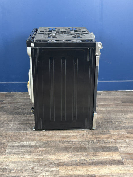 Frigidaire - 30 in. 5 Burner Front Control Gas Range with Steam Clean in Stainless Steel