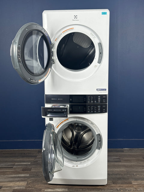 Electrolux - 4.5 cu. ft. Stacked Washer and 8.0 cu. ft. Electric Dryer Laundry Tower in White with SmartBoost Premixing, Energy Star