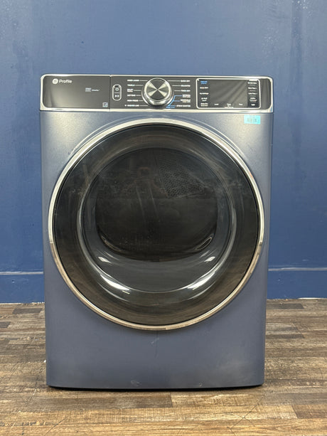 GE Profile - Profile 7.8 cu. ft. vented Gas Dryer in Sapphire Blue with Steam and Sanitize Cycle, ENERGY STAR