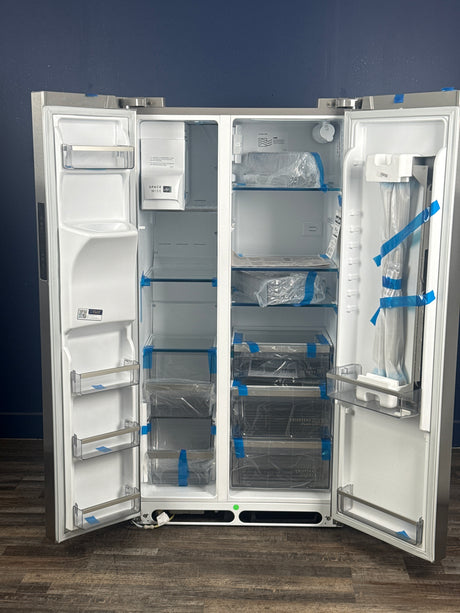 Frigidaire - Professional 36 in. 22.3 cu. ft. Counter Depth Side-by-Side Refrigerator in Smudge-Proof Stainless Steel