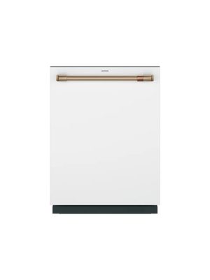 GE Cafe - 24 in. Built-In Top Control 44 dBA Dishwasher in Matte White w/Stainless Tub, Ultra Wash & Dual Convection Dry