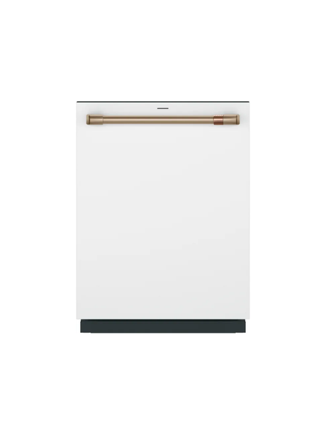 GE Cafe - 24 in. Built-In Smart Top Control Dishwasher in Matte White with Stainless Tub, Interior Lighting, 39 dBA
