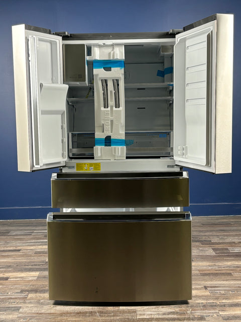 Frigidaire - Gallery 36 in. 22 cu. ft. Counter-Depth 4-Door French Door Refrigerator in Smudge-Proof Stainless Steel