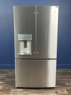 GE Profile - Profile 22.1 cu. ft. French Door Refrigerator with Hands-Free Autofill in Stainless Steel, Counter Depth
