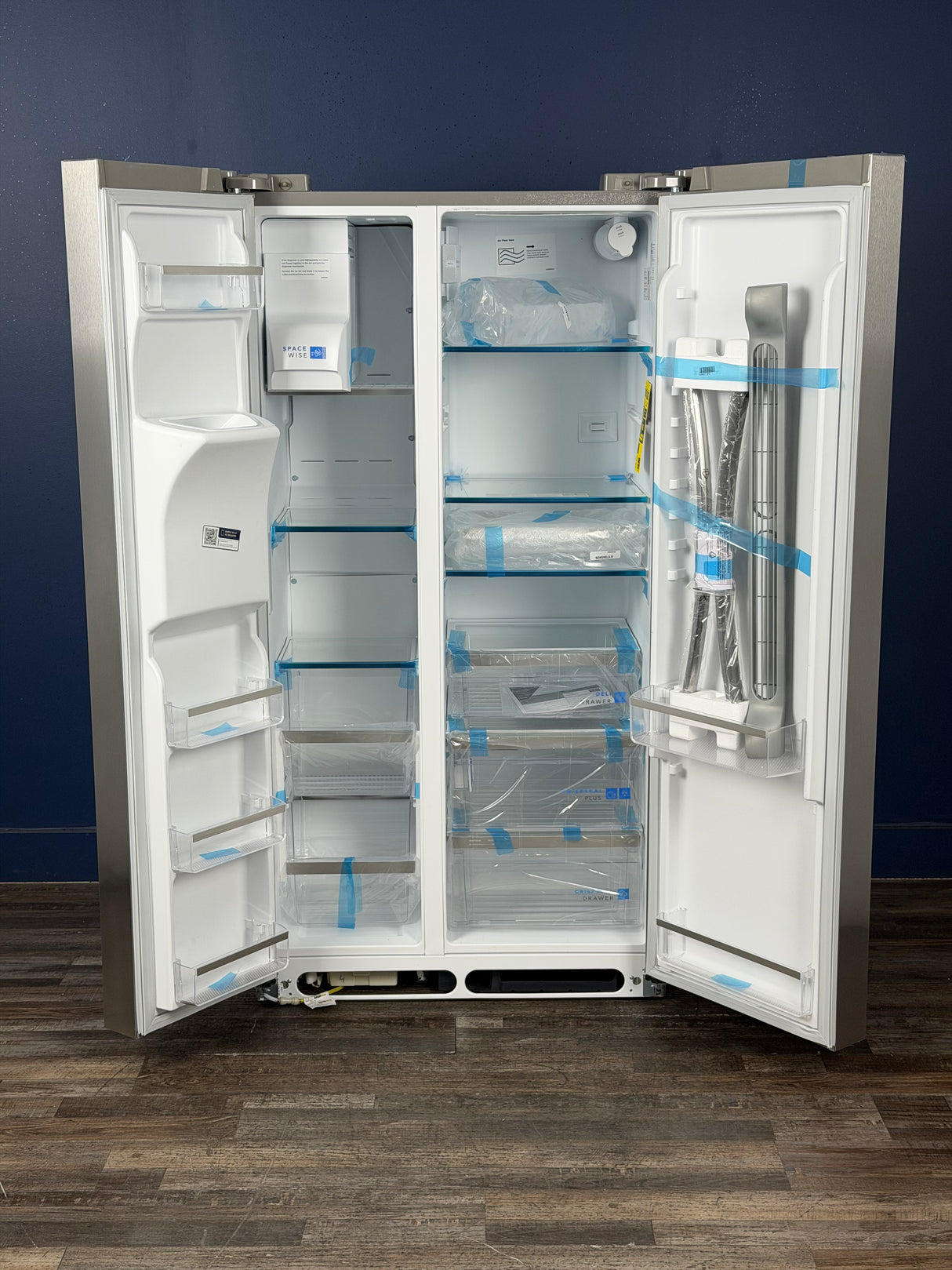 Frigidaire - Gallery 36 in. 22.3 cu. ft. Counter Depth Side-by-Side Refrigerator in Smudge-Proof Stainless Steel, ENERGY STAR