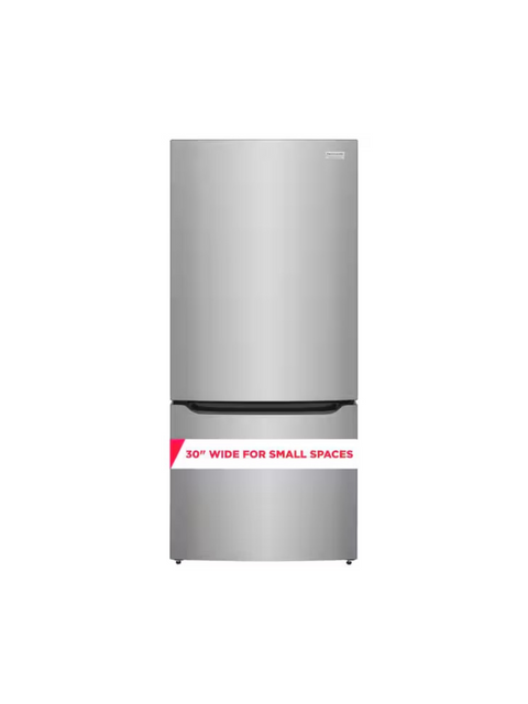 Frigidaire - Gallery 30 in. 20.3 cu. ft. Bottom Freezer Refrigerator in Smudge-Proof Stainless Steel with Internal Water Dispenser