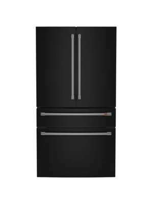 GE Cafe - Cafe 28.7 cu. ft. Smart Four Door French Door Refrigerator in Matte Black with Dual-Dispense Autofill Pitcher, Built-In WiFi