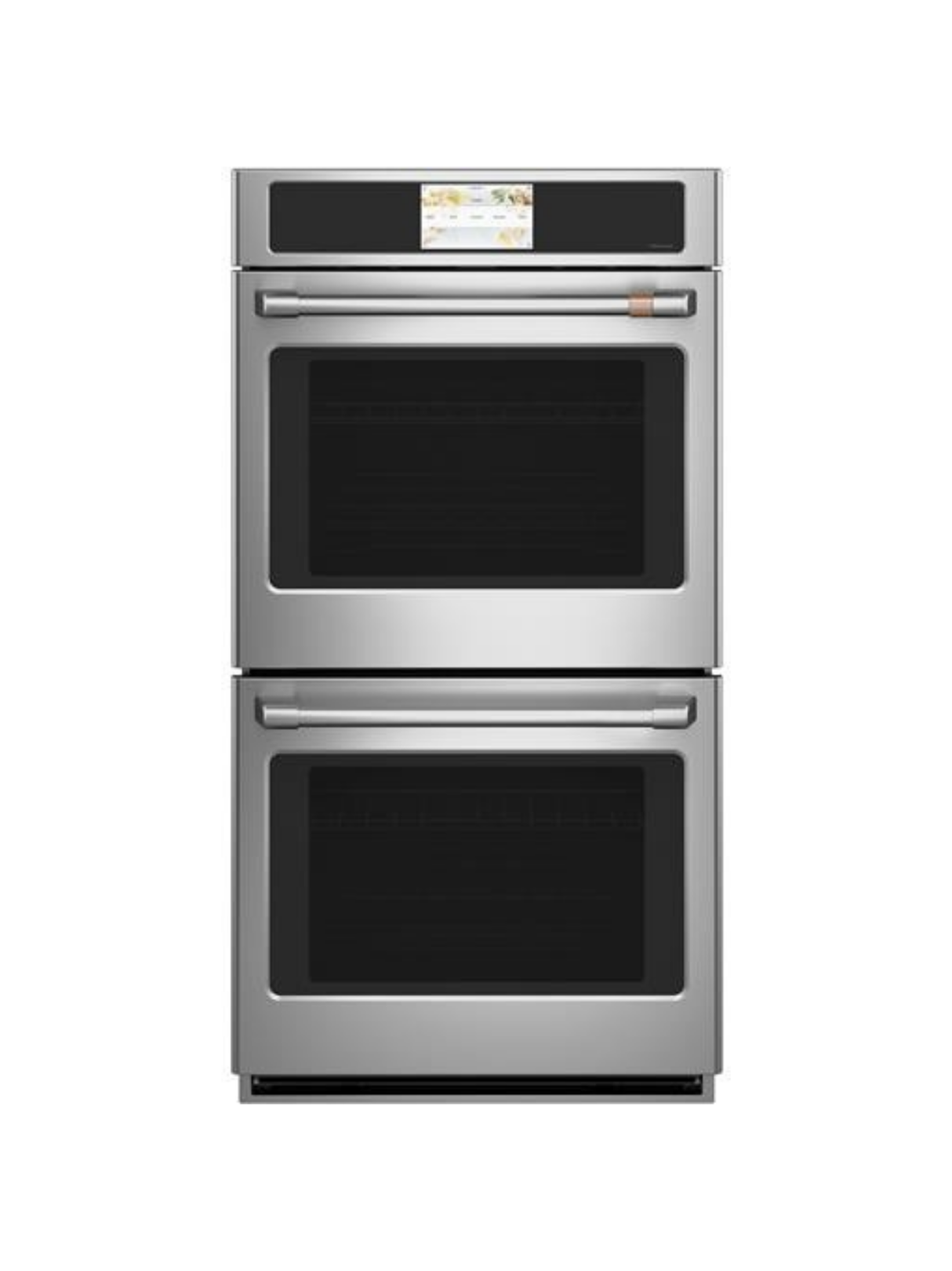 GE Cafe - Cafe 27 in. Smart Double Electric Wall Oven with Self-Cleaning and Convection Upper Oven in Stainless Steel