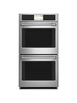 GE Cafe - Cafe 27 in. Smart Double Electric Wall Oven with Self-Cleaning and Convection Upper Oven in Stainless Steel