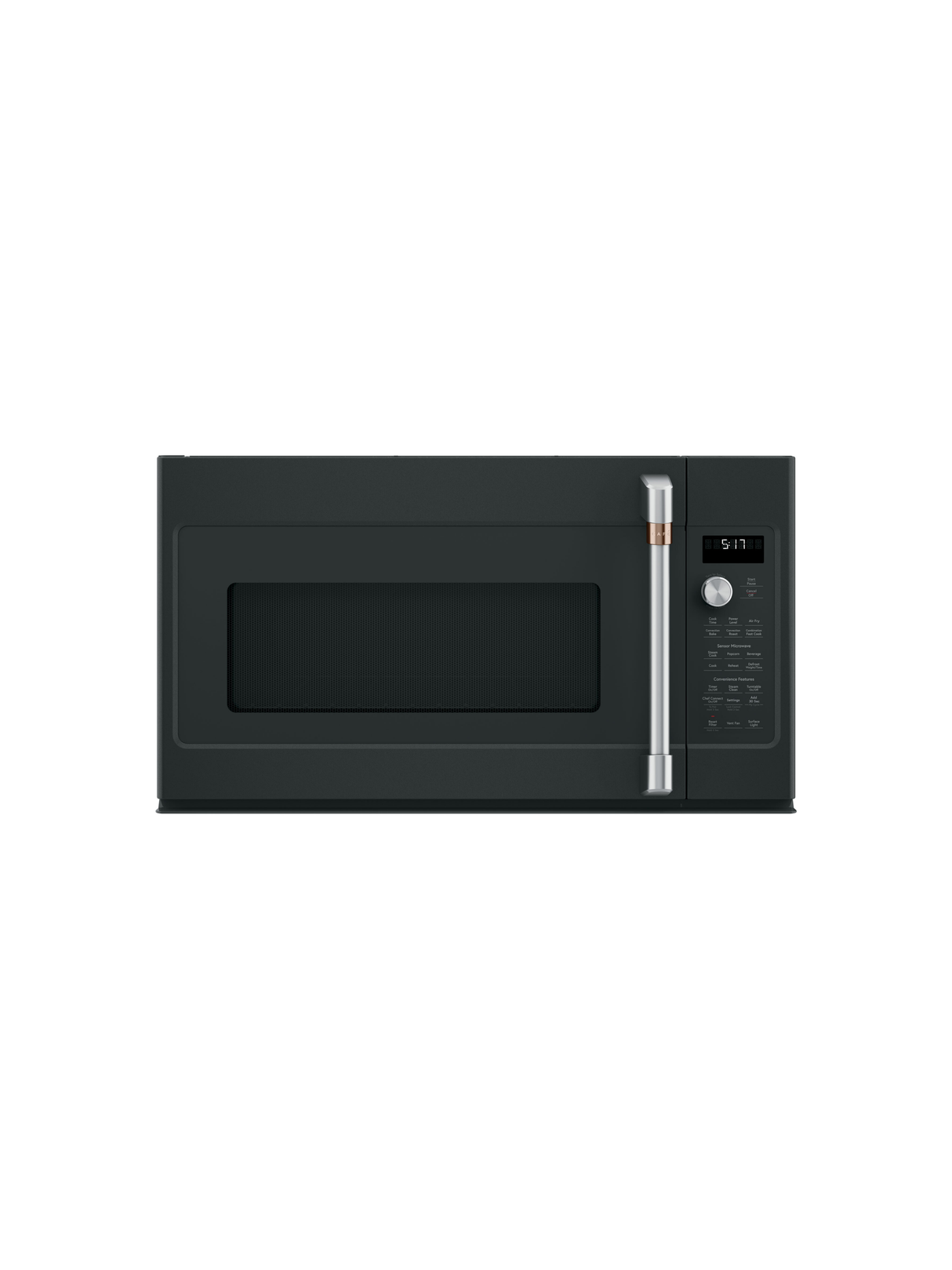 GE Cafe - 1.7 Cu. Ft. Over the Range Microwave in Matte Black with Air Fry