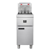 FORNO Commerciale Natural Gas Deep Fryer, 4 Burners 120,000 BTU, 50 lbs Oil Capacity