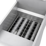 FORNO Commerciale Natural Gas Deep Fryer, 4 Burners 120,000 BTU, 50 lbs Oil Capacity
