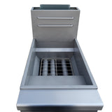 FORNO Commerciale Natural Gas Deep Fryer, 4 Burners 120,000 BTU, 50 lbs Oil Capacity