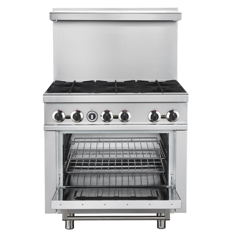 Forno Commerciale 36 Inch Gas Range with 6 Burners