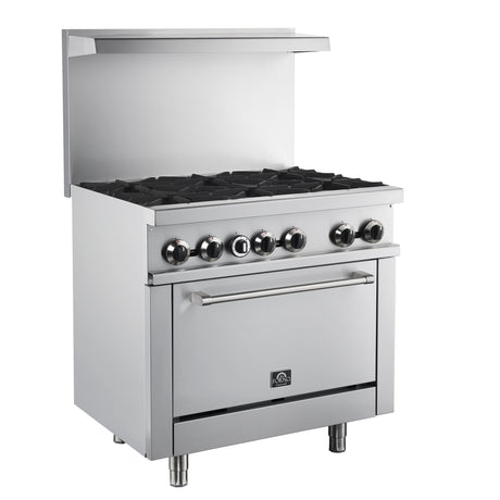 Forno Commerciale 36 Inch Gas Range with 6 Burners