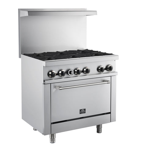 Forno Commerciale 36 Inch Gas Range with 6 Burners