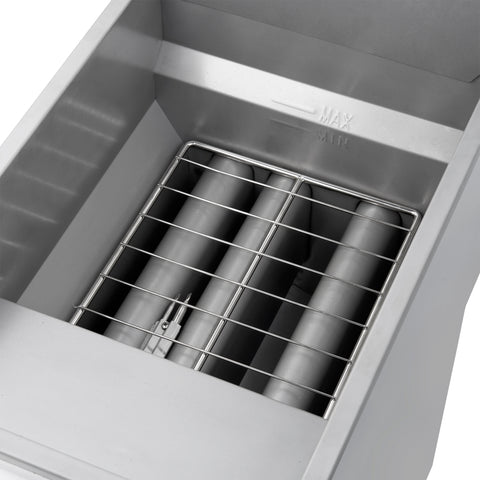 FORNO Commerciale Natural Gas Deep Fryer, 3 Burners 90,000 BTU, 40 lbs, Millivolt Control