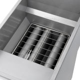 Forno Commerciale Propane Gas Deep Fryer, 4 Burners 120,000 BTU, 50 lbs Oil Capacity, Millivolt Control