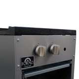Forno Commerciale gas stock pot range, 1 powerful 3-ring burner, 80,000 BTU, durable stainless steel, heavy-duty cast iron grate