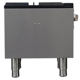 Forno Commerciale gas stock pot range, 1 powerful 3-ring burner, 80,000 BTU, durable stainless steel, heavy-duty cast iron grate