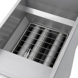 FORNO Commerciale Propane Gas Deep Fryer, 3 Burners 90,000 BTU, 40 lbs Oil Capacity