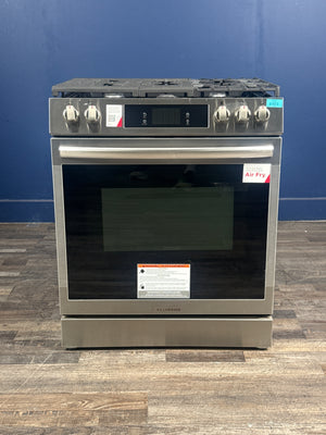 Frigidaire - Gallery 30 in. 6 cu. ft. 5 Burner Slide-In Gas Range with Total Convection and Air Fry, Smudge Proof Stainless Steel