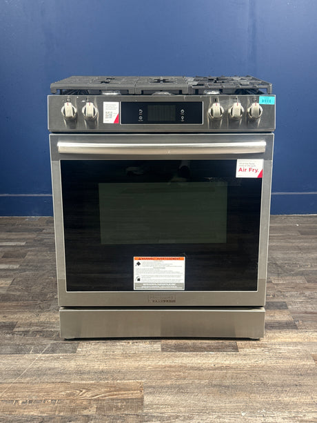 Frigidaire - Gallery 30 in. 6 cu. ft. 5 Burner Slide-In Gas Range with Total Convection and Air Fry, Smudge Proof Stainless Steel
