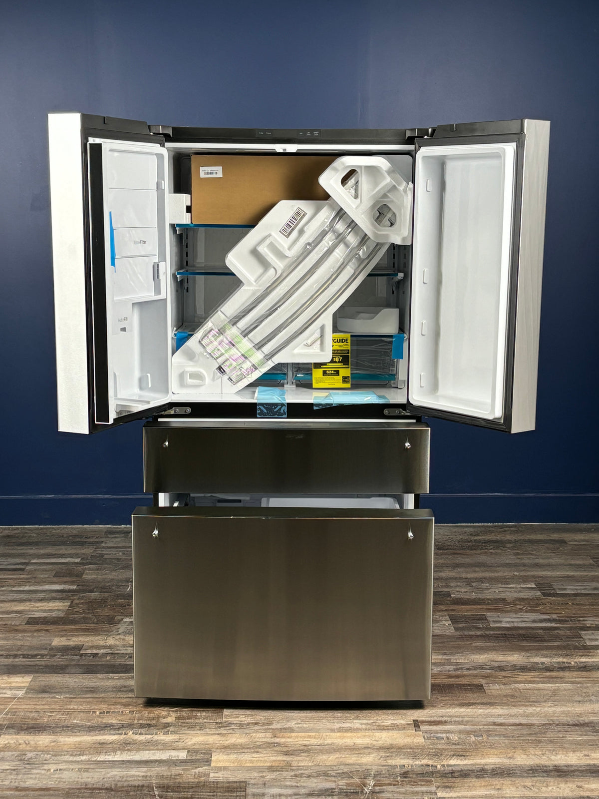 GE Profile - 36 in 23.2 cu. ft. Counter-Depth Fingerprint Resistant 4-Door French-Door Refrigerator w/ Dual-Dispense AutoFill Pitcher