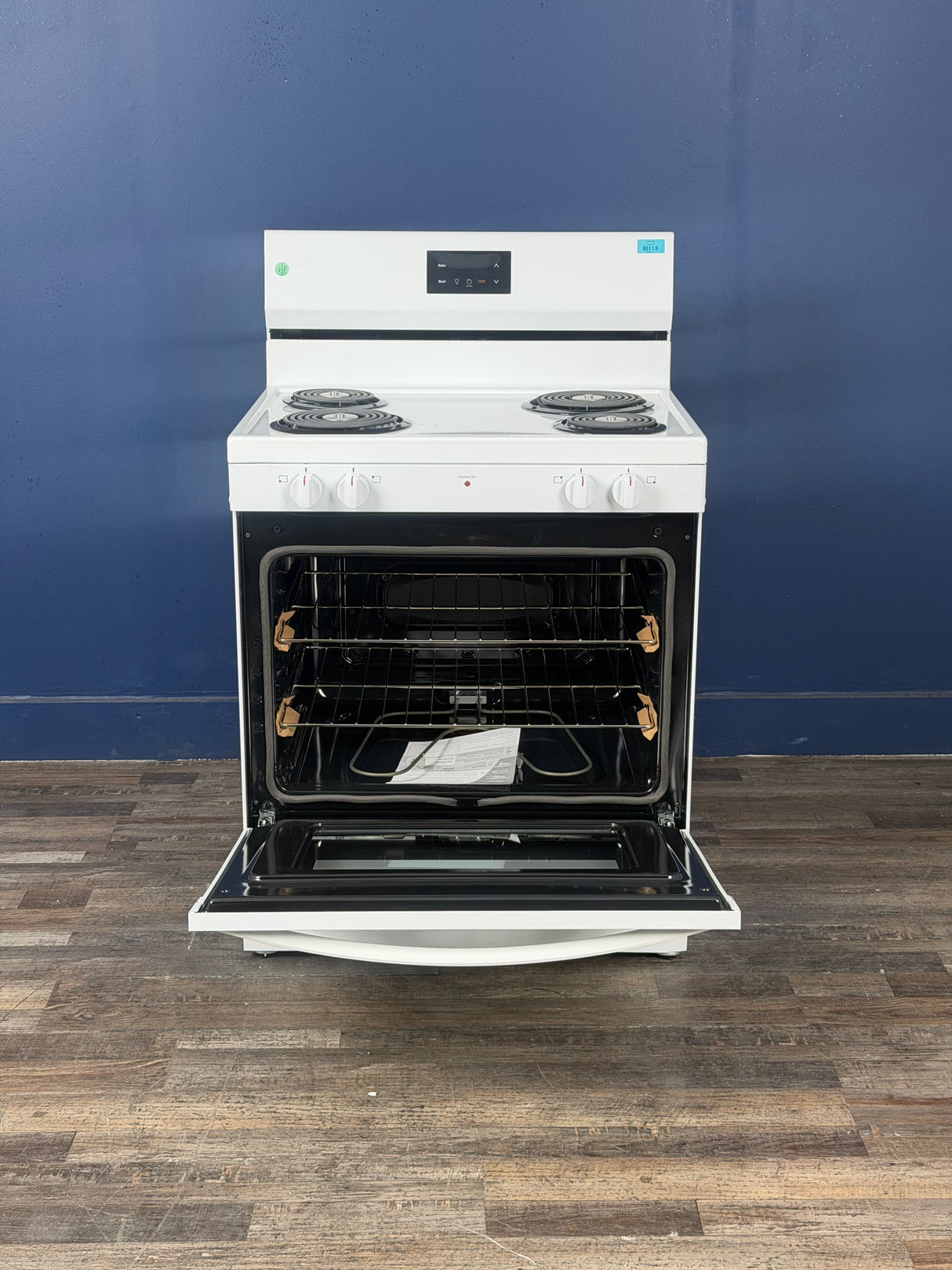 Frigidaire - 30 in. 4 Burner Free-Standing Electric Range in White with Even Baking Technology