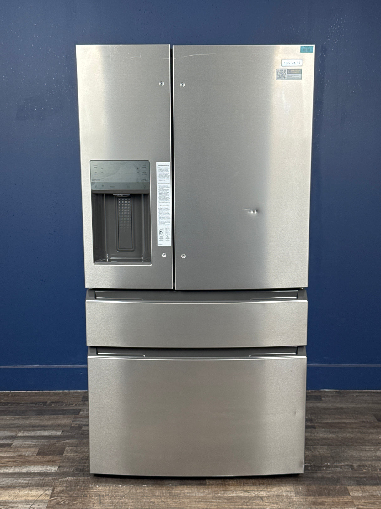 Frigidaire - 36 in. 26 cu. ft. Standard-Depth 4-Door French Door Refrigerator in Fingerprint-Resistant Stainless Steel Look