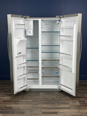 Frigidaire - Gallery 36 in. 22.3 cu. ft. Counter Depth Side-by-Side Refrigerator in Smudge-Proof Stainless Steel, ENERGY STAR