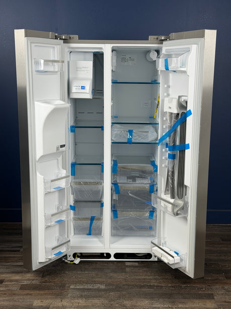Frigidaire - Gallery 33 in. 22.3 cu. ft. Standard Depth Side by Side Refrigerator in Smudge-Proof Stainless Steel, ENERGY STAR