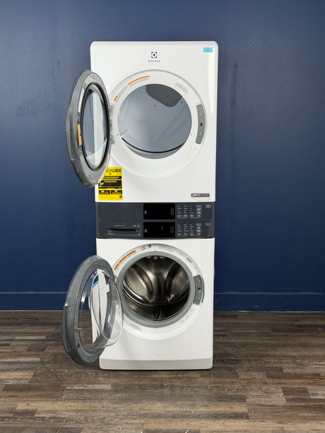 Electrolux - 4.4 cu. ft. Stacked Washer and 8.0 cu. ft. Gas Dryer Laundry Tower in White with LuxCare Wash, Energy Star