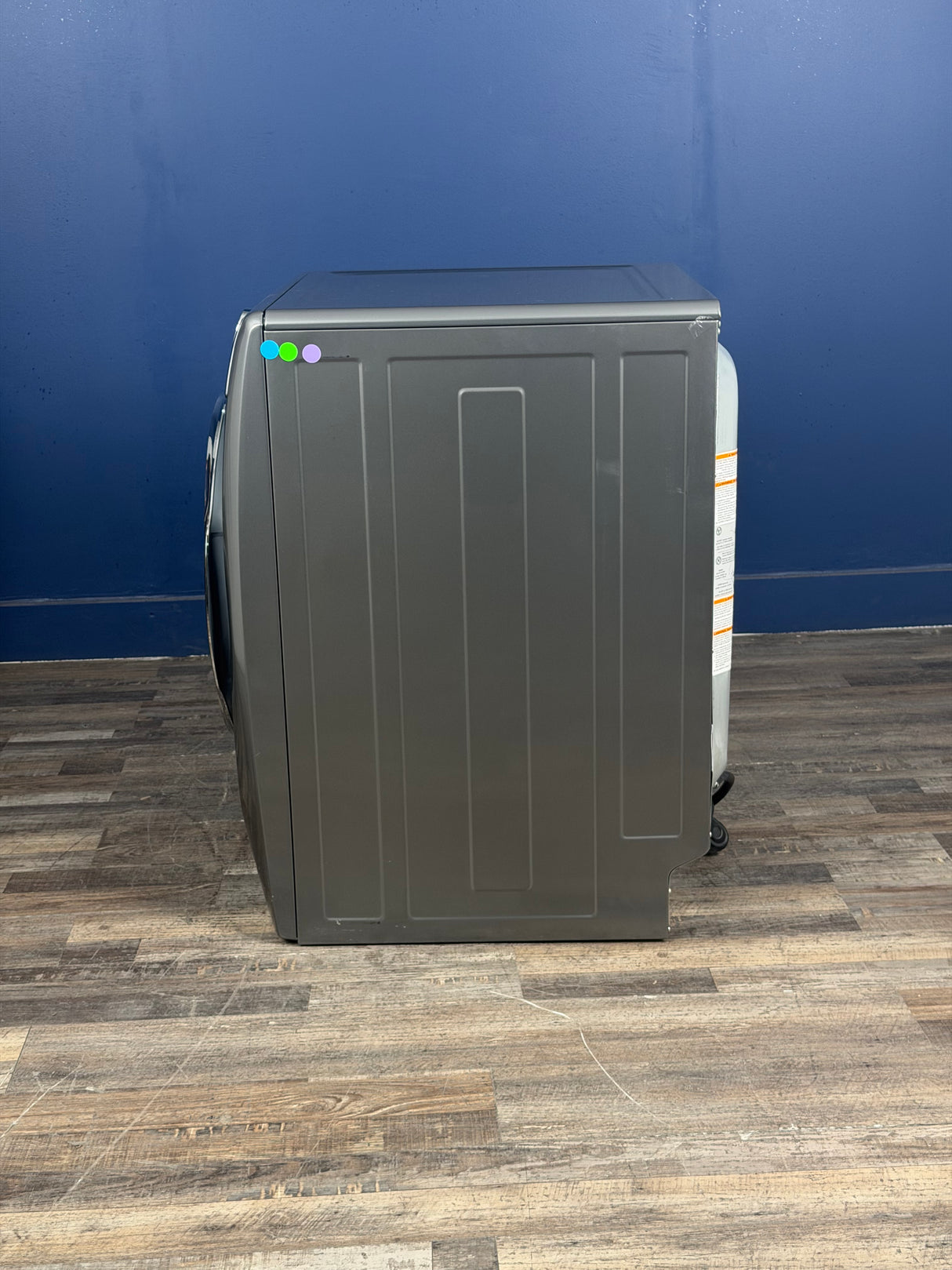 Frigidaire - 8 cu. ft. vented Front Load Stackable Electric Dryer in Titanium with LuxCare Dry and Perfect Steam
