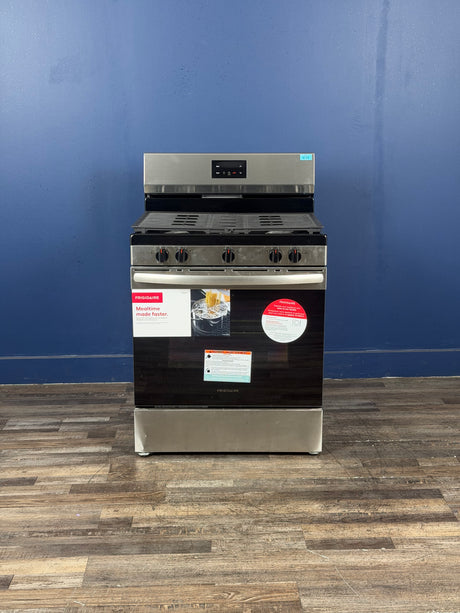 Frigidaire - 30 in. 5 Burner Freestanding Gas Range in Stainless Steel with Quick Boil and Even Baking Technology