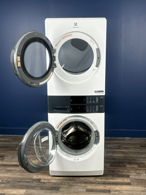Electrolux - 4.4 cu. ft. Stacked Washer and 8.0 cu. ft. Electric Dryer Laundry Tower in White with LuxCare Wash, Energy Star