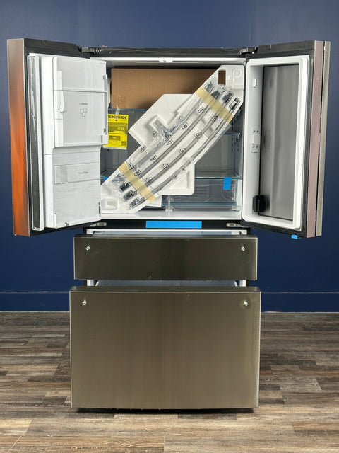 GE Profile - Profile 27.9 cu. ft. Smart 4-Door French Door Refrigerator with Door-in-Door in Fingerprint Resistant Stainless Steel