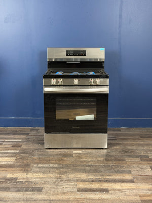 Frigidaire - 30 in 5 Burner Freestanding Gas Range in Stainless Steel with Quick Boil and Steam Clean