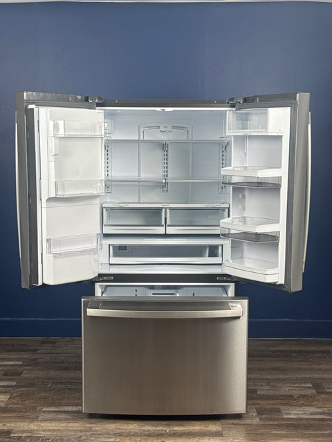 GE Profile - Profile 22.1 cu. ft. French Door Refrigerator with Hands-Free Autofill in Stainless Steel, Counter Depth