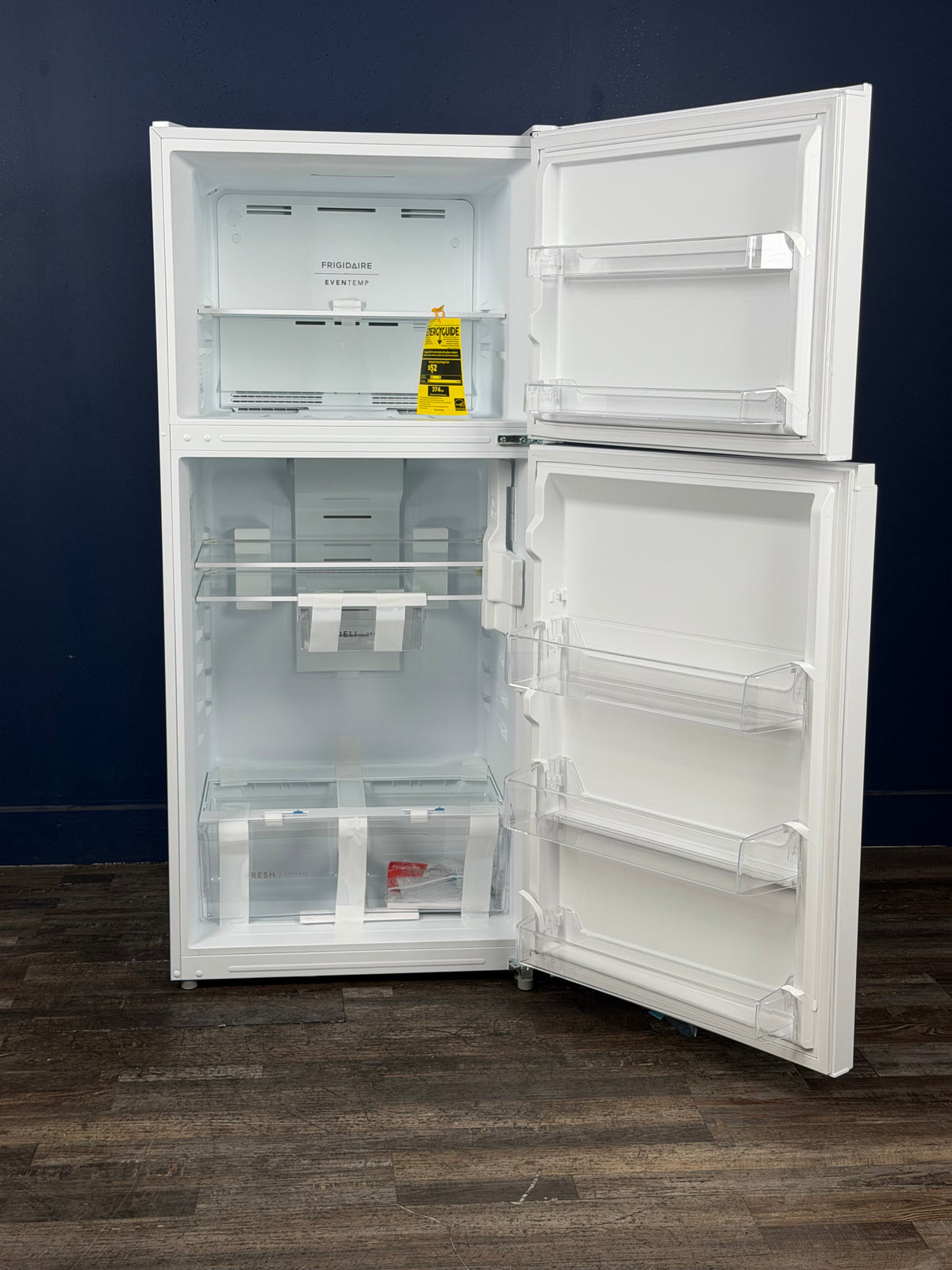 Frigidaire - 29.7 in. 19 cu. ft. Standard Depth Garage Ready Top Freezer Refrigerator in White w/ Humidity-Controlled Crisper Drawers