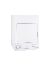 GE - 3.6 cu. ft. 120- Portable Front Load Stackable Electric Dryer in White