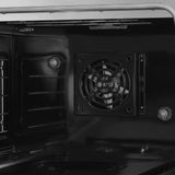 Valente 36" Dual Fuel Range in Black, 6 Sealed Burners, 71 000 BTU Cooktop Output , 5.2 Cu.Ft. convection Oven, Telescopic Racks