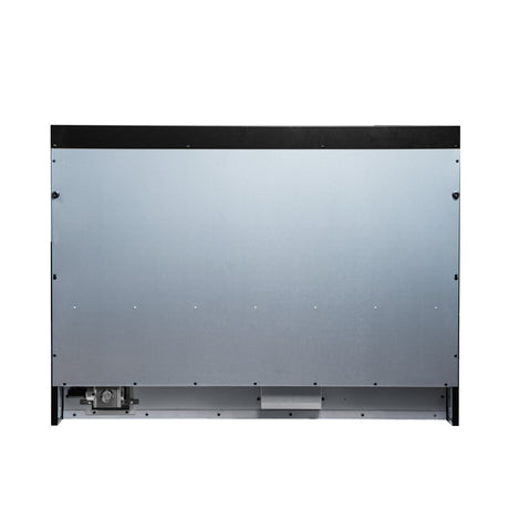 Valente 48" Dual Fuel Range in Black, 8 Sealed Burners, 94 000 BTU Cooktop Output, 6.7 Cu.Ft. Double Oven, Telescopic Racks