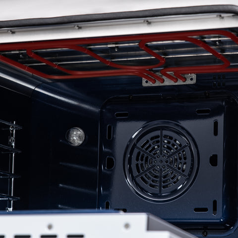 Forno Massimo 30-Inch Freestanding Dual Fuel Range in White with Antique Brass Accessories, 4 Burners, 4.32 cu. ft. Convection Oven