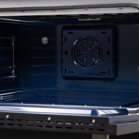 Forno Massimo 36 Inch Freestanding Dual Fuel Range in Black with Antique Brass Accessories, 6 Burners, 5.36 cu. ft. Convection Oven