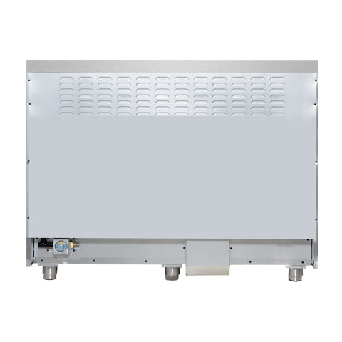 Forno Massimo 48 Inch Freestanding Dual Fuel Range in White with Antique Brass Accessories, 8 Burners, 6.58 cu. ft. Convection Oven